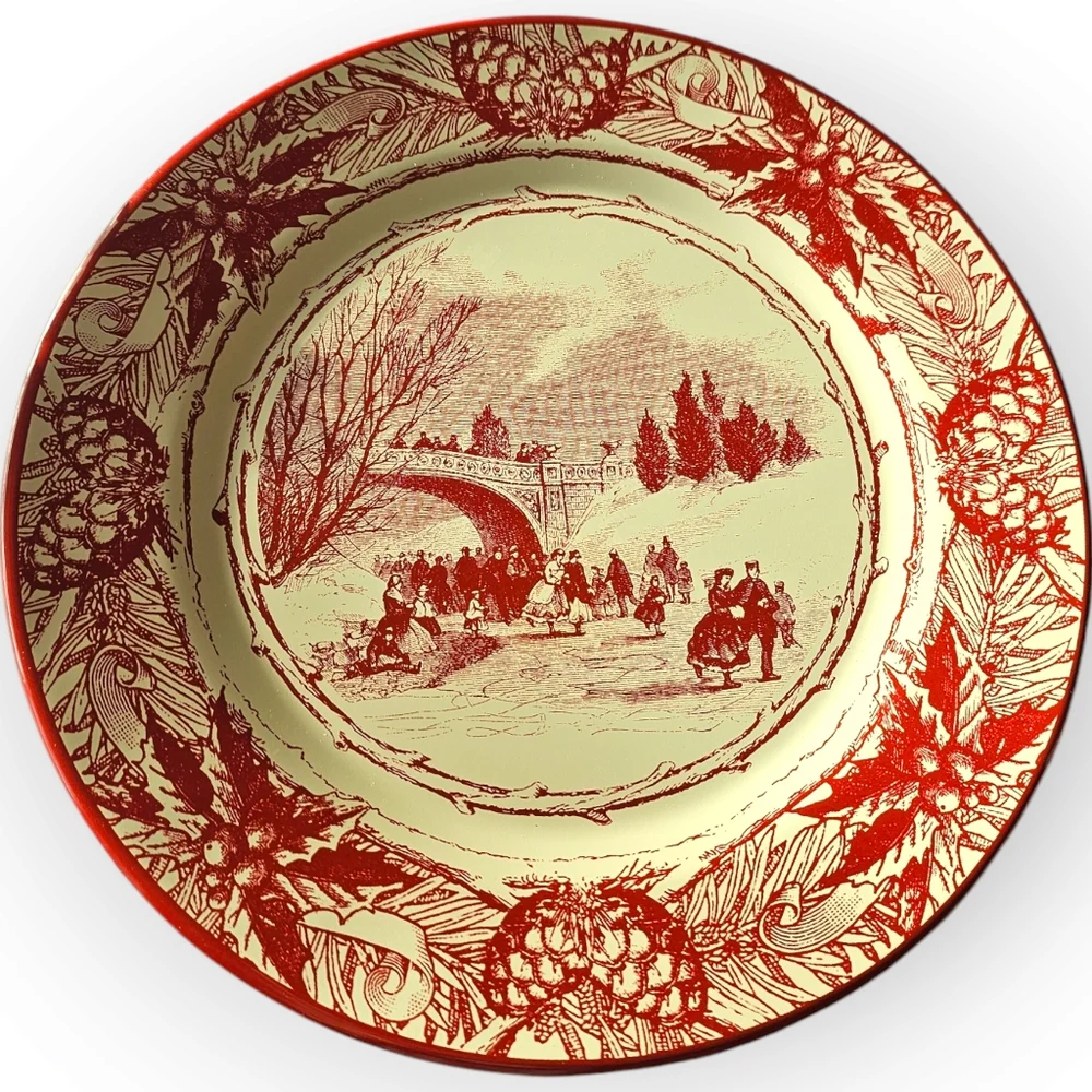 Vintage New Restoration Hardware Holiday Tin Plates in Collectible Tin 2005